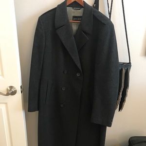MENS Pierre Cardin Overcoat Dark Grey